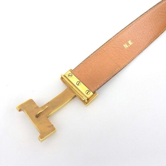 HERMES Black Leather Belt - Picture 6 of 8